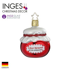 INGE-GLAS クリスマスツリー オーナメント ドイツ MANUFAKTUR（インゲ・グラス） ストロベリージャム いちごジャム 苺ジャム 赤 5.5cm ヨーロッパ 北欧 クリスマスツリー サングッド sungood 10096S022 [100357]