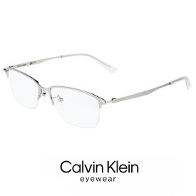 メンズ カルバンクライン メガネ ck21135a-045 calvin klein 眼鏡 【 度付き 対応 無料 】 度入り 度なし ダテ眼鏡 クリアサングラス 老眼鏡 対応可能 ck21135a 045 ナイロール ハーフリム めがね カルバン・クライン チタン メタル フレーム 銀縁 銀ぶち シルバー フレーム