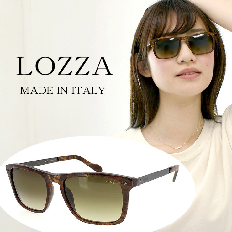 LOZZA ロッツァ サングラス ミラーレンズ イタリア製 ジャパンフィットモデル sl4036-935 PESSOA [ メンズ レディース ]  UVカット レンズ 紫外線対策 おしゃれ 人気 ウェリントン型 プレゼントに | サングラスドッグ