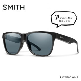 SMITH スミス 偏光サングラス Lowdown 2 807 Black Polarized Gray lowdown2 偏光 レンズ サングラス メンズ 男性用 ウェリントン 型 フレーム