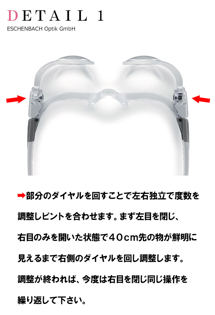 楽天市場】メガネ型 ルーペ 手元用 拡大鏡 MAX Detail マックス 