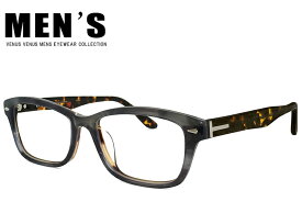 メガネ メンズ ウェリントン型 [ 度付き・伊達メガネ・クリアサングラス・老眼鏡として 対応可能 ] [ 薄型 UVカットレンズ付き ] 男性向け 眼鏡 venus×2 1285-3