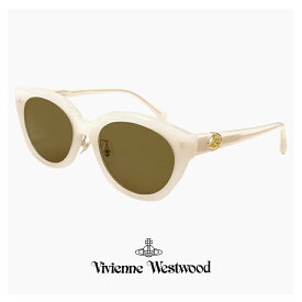 レディース ヴィヴィアン ウエストウッド サングラス 41-5005 c02 54mm Vivienne Westwood uvカット 紫外線対策 ウェリントン 型 フレーム ホワイトベージュ オーブ アジアンフィット モデル
