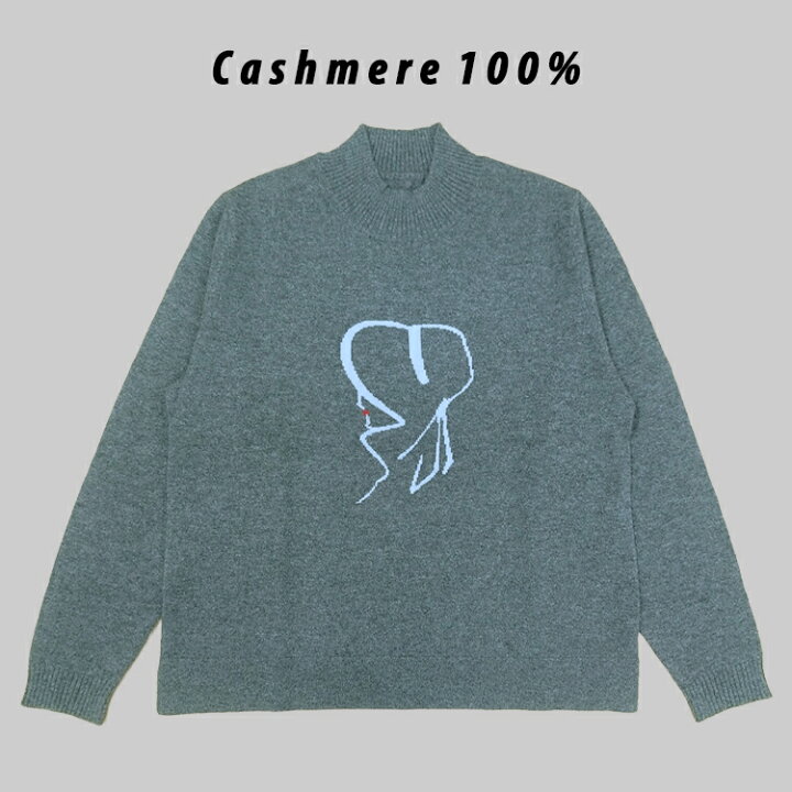 楽天市場】カシミヤ100% ハイネックセーター SALE在庫処分M-L グレー 