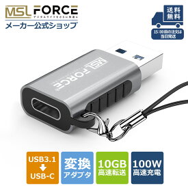 【本日5%OFF＆複数購入600円割引】【iPhone15 Plus Pro Max対応】USB 3.1(オス) to Type-C(メス) USB A 変換アダプタ 10GB データ移行 usb3.1ケーブル Aオス Type-Cメス タイプCからタイプA 100W 急速充電 typec データ転送 iPhone Mini Pro Max/iPad Pro/Surface ua10g