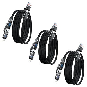 �y2�ڔ��z/3�ڃ^�_�z4in1 �X�v�����O�P�[�u�� 1m 1.5m USB-A+USB-C to USB-C+Lightning USB�P�[�u�� �[�d �f�[�^�]�� PD240W 480Mbps �}���[�d �L�k iPhone Android �X�}�[�g�t�H�� PC �^�u���b�g �}���`�P�[�u��