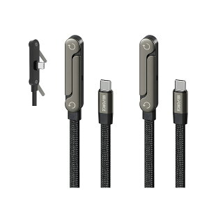 �y2�{�ڔ��z�z�������[�d 240W/27W USB-C & USB-C/lightning �P�[�u�� �܂肽���ݎ������X�^���h�t�� 2-in-1 �c�u���E���u���Ή� 480Mbps�f�[�^�]�� ���ϋv�i�C�����ґg iPhone 14/13/15/16/17�AAndroid�A�m�[�gPC