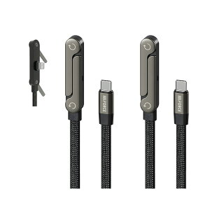 �y2�{�ڔ��z�z�������[�d 240W/27W USB-C & USB-C/lightning �P�[�u�� �܂肽���ݎ������X�^���h�t�� 2-in-1 �c�u���E���u���Ή� 480Mbps�f�[�^�]�� ���ϋv�i�C�����ґg iPhone 14/13/15/16/17�AAndroid�A�m�[�gPC
