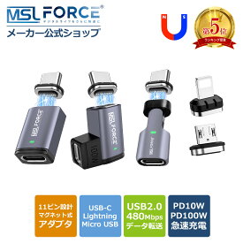 【2本目半額+15%OFF限定クーポン】USB-C Lightning Micro USB マグネット式 変換アダプタ 磁気吸着 磁性アダプター 磁石 PD充電 100W 480Mbps データ転送 軽量 小型 usb-c microusb lightning タイプCからライトニング変換コネクタ 急速充電 tz6768 送料無料