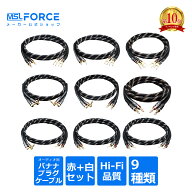 【最大600円OFF】スピーカーケーブル バナナプラグ Hi-Fi オーディオケーブル 左右セット スピーカーワイ…