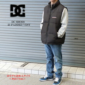 dc ディーシー シューズ ベスト メンズ パデッド 中綿ベスト djk234054 ブラック/L/XL【DC SHOES/dc shoes/ストリート/男性/アウター/撥水加工】【2023年モデル】【あす楽対応】【正規品】