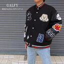ガルフィー スタジャン 復活 わんわん大学ジャケット メンズ 153023 【GALFY/galfy/男性/ワンちゃん/犬/冬/あったか/ブルゾン/アウター/JK/サガラ刺繍/フェイクレザー/ストリート】【2025モデル】【正規品】