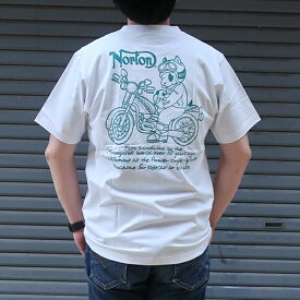 norton ノートン 半t メンズ ハグ ジェームス バックプリント半袖Tシャツ 242n1019b【Norton/男性/トップス/半袖T/バイカーズ/アメカジ/バイク/キャラクター/夏】【2024年モデル】【あす楽対応】【正規品】