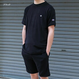 チャンピオン champion 上下セット メンズ ベーシック パイル半袖Tシャツ＆パイルショートパンツ セットアップ c3-x359/c3-x516【Champion/男性/タオル生地/トップス/ボトムス/ルームウエア/部屋着/Tスーツ】【2024年モデル】【あす楽対応】【正規品】