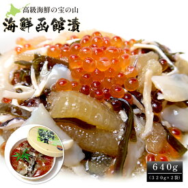 海鮮函館漬け640g(320g×2袋) 送料無料 海鮮漬け 竹田食品 海鮮漬 海鮮グルメ 贈答 プレゼント ギフト 函館お土産 魚介類 漬物 お酒のつまみ ご飯のおかず 海鮮おつまみ 海鮮丼の具 美味しいもの 北海道お土産通販 海鮮ギフト北海道 いくら 数の子 ロコ貝 するめ 昆布