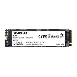Patriot Memory P300 512GB M.2 SSD 2280 NVMe PCIe Gen 3x4 �����^SSD P300P512GM28