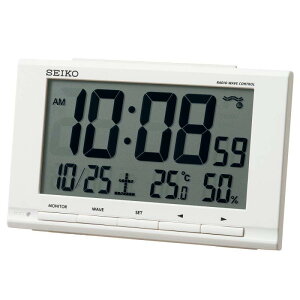 �Z�C�R�[�N���b�N(Seiko Clock) �u�����v �� �{�̃T�C�Y:9.1×14.8×4.7cm �ڊo�܂����v �d�g �f�W�^�� �J�����_�[ ���x ���x �\�� SQ789W
