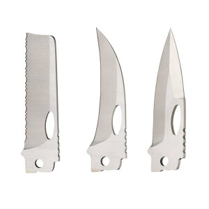 ROXON Replaceable Knife Blades for S802 Phantom and S502 Phantasy (BA04staight+BA10spey point+BA11curved)
