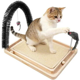 Pawaboo 猫 おもちゃ サイザル麻猫爪とぎ 原木色