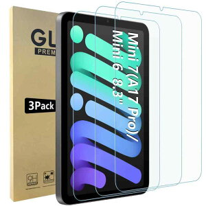 Bigqin�y3������ziPad mini7�iA17 Pro�j��7���� 2024/iPad mini6�i��6����j 2021 �Ή� �t�B���� 8.3�C���` �����K���X �t���ی�t�B���� �Ռ��z�� �w��h�~ �����ߗ� �C�A�h�~