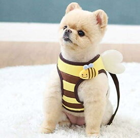 犬 ハーネス 羽付き ミツバチ お出かけ 散歩 胴輪 ペット用品 かわいい 人気 小型犬 春夏 秋冬 オシャレ デザイン ItsDog イツドッグ 正規品 WSISTERS ダブルシスターズ 犬のハーネス 【パタパタ