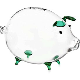 豚の貯金箱 貯金箱 コイン貯金箱 かわいい透明ガラス お土産 誕生 面白い装飾コインバンク 男の子 子供 女の子 大人用