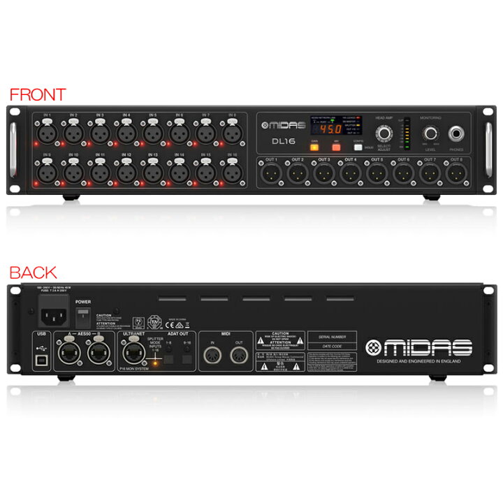楽天市場】MIDAS DL16 DIGITAL STAGE BOX 安心の日本正規品！ : サン 