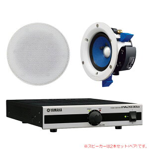 YAMAHA NS-IC400 + PA2030a �����Ȃ��X��BGM�Z�b�g �V�䖄�ߍ��݌^