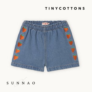 TINYCOTTONS STRAWBERRIES WOVEN SHORT
