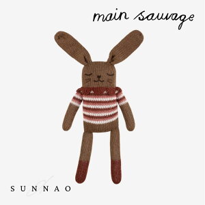Main Sauvage Bunny knit toy - sienna vintage top