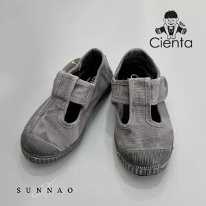 ��Cienta�� T strap black sole shoes - GRAY 77777�i���K�̔��X�j