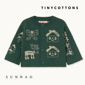 ��TINYCOTTONS�� HOLIDAY TINY TOWN BABY CARDIGAN
