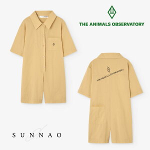 ��the animals observatory�� SQUIRREL KID SHORT JUMPSUIT SOFT BROWN