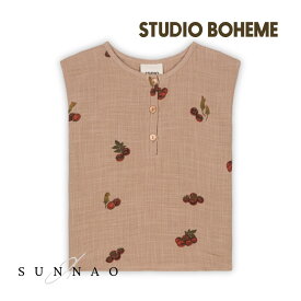 ＜STUDIO BOHEME PARIS＞ BLOUSE ROMAN - NOUGAT / TOMATO