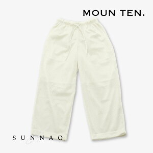 ��Moun ten.�� mesh wide pants - white