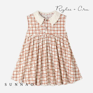 ��Rylee + Cru�� COLLARED BABYDOLL DRESS - CHERRY CHECK