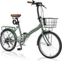 楽天市場】折り畳み自転車20インチモスグリーンの通販