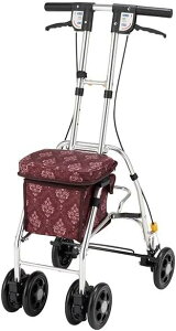 全品ポイント10倍!・10/24 20時〜マキテック シルバーカー レジエ ダマスク赤 レッド SX-4RD