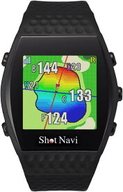 Shot Navi ショットナビ INFINITY Black 腕時計型 GPSゴルフナビ ブラック ウェアラブル端末 超軽量 シンプル GPSゴルフナビ 距離計 ラウンド用品