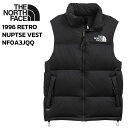 ザ ノース フェイス ダウンベスト THE NORTH FACE 1996 レトロ ヌプシ ベスト 1996 RETRO NUPTSE VEST NF0A3JQQ LE4 RECYCLED TNF BLACK ブラック グースダウン 700フィルパワー メンズ ダウンベスト アウター リサイクル ナイロン 暖かい 防寒 定番 US