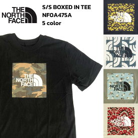 THE NORTH FACE ザ ノース フェイス S/S BOXED IN TEE NF0A475A ショートスリーブ ボックスドイン Tシャツ メンズ レディース ユニセックス 半袖 5カラー ホワイト ブラック ネイビー WHITE BLACK NAVY 定番 【メール便】 アウトドア キャンプ レジャー スポーツ ストリート