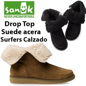 SANUK サヌーク W DROP TOP SUEDE ドロップトップスエード SWB10953 レディース ブーツ 2Way ボア プルオン おしゃれ 冬コーデ 楽天 あす楽対応