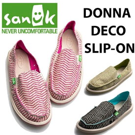 SANUK サヌーク DONNA DECO SLIP-ON デコ スリッポン SWF10675 レディース シューズ スリップオン スリッポン おしゃれ 柔らかい 履き心地 軽い 楽天 あす楽対応