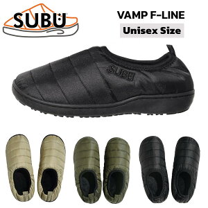 SUBU スブ VAMP ヴァンプ F-LINE かかと付き モックシューズ 冬用 サンダル 外履き つっかけ スリッポン ダウンサンダル ルームシューズ 室内履き 防寒 起毛 ボア ファー 中綿 レディース メンズ