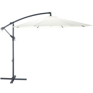 ハンギングパラソル 大型ガーデンパラソル 300cm 日よけ カフェ 店舗 庭 ハンドル開閉 プール パラソル グリーン色 アイボリー色 ブラウン色 パラソル本体のみ ベース別売り 新生活 大型パラ