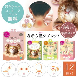 プチギフト 退職 引越 ご挨拶 雑貨 お配りギフト ながら温タブレット アソート 12個 【メッセージシール無料】 猫 ほんやら堂 温める 貼るだけ 温め 足 首 手首 耳まわり 整える 温活 ながら 癒し 1000円くらい