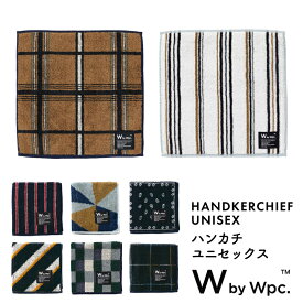 W by Wpc. ハンカチ ユニセックス HANDKERCHIEF UNISEX タオルハンカチ ハンドタオル ミニタオル 抗菌防臭 幾何学 メンズ おしゃれ Wpc. Patterns