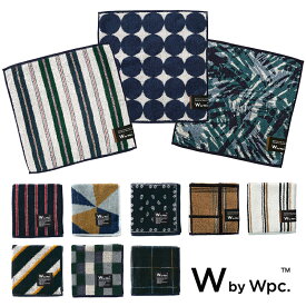 W by Wpc. ハンカチ ユニセックス HANDKERCHIEF UNISEX タオルハンカチ ハンドタオル ミニタオル 抗菌防臭 幾何学 メンズ おしゃれ Wpc. Patterns