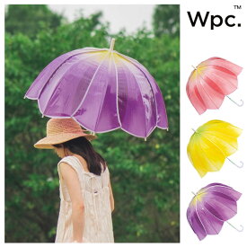 ビニール傘 雨傘 長傘 チューリップ アンブレラ グラデーション 60cm レディース wpc. ワールドパーティー 通勤 通学 軽量 クリア 透明