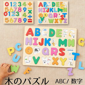 木製パズルシリーズ ABCパズル 数字パズル【エドインター】【出産祝い】